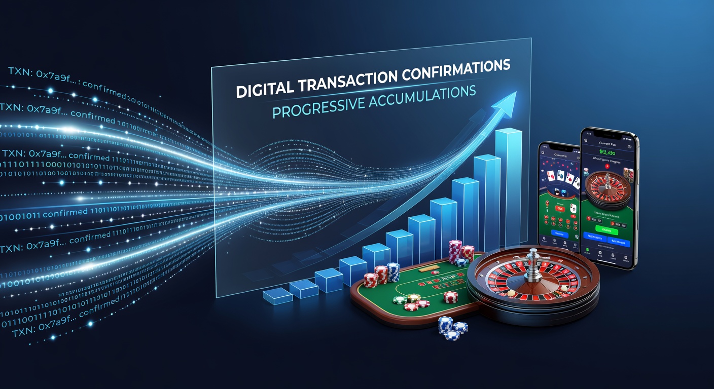 Mobile poker and roulette interfaces displaying real-time transaction confirmations and progressive jackpot meters