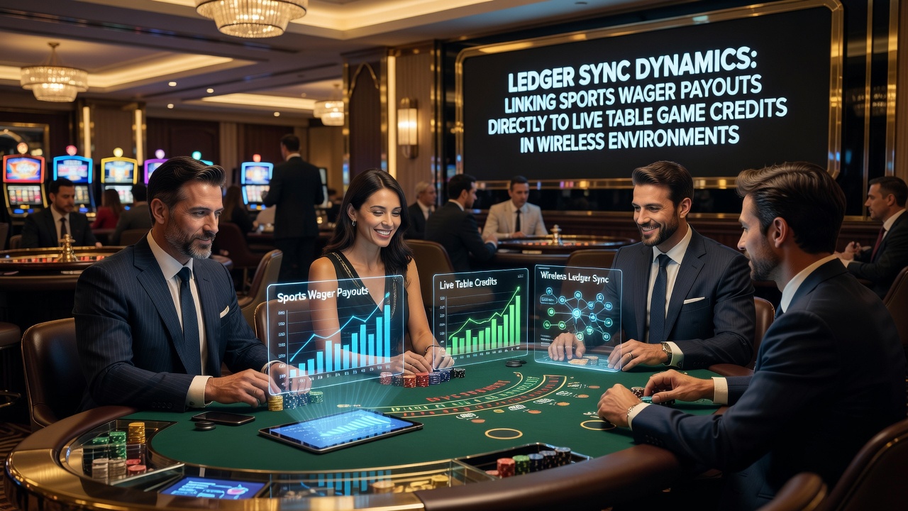 Mobile application screen showing direct credit transfer from sports betting ledger to live table game balance