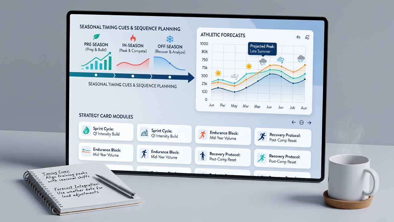 Wireless app interface illustrating card module transitions influenced by seasonal data inputs